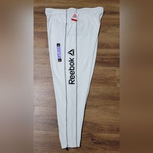 Reebok Men’s White & Black Logo Cotton Lightweight Lounge Pants s 2 XL